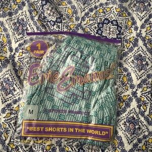 Eric Emanuel Teal Patterned Shorts